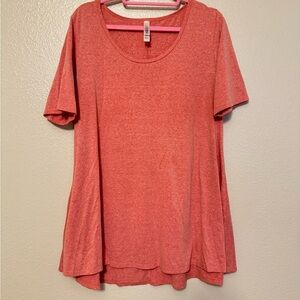 LuLaRoe Heathered Coral Short Sleeve Top